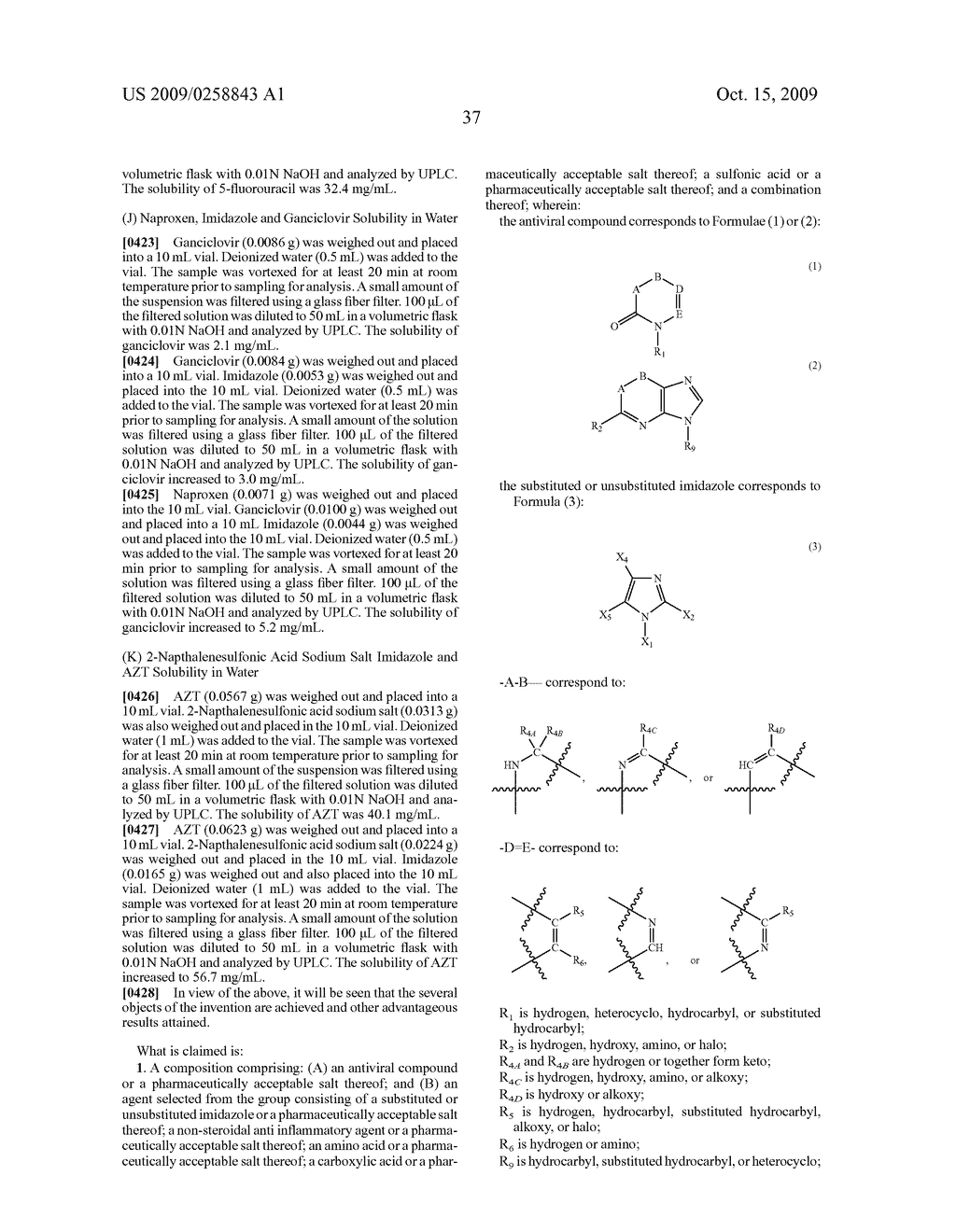 Compositions Containing Antiviral Compounds and Methods of Using the Same - diagram, schematic, and image 38