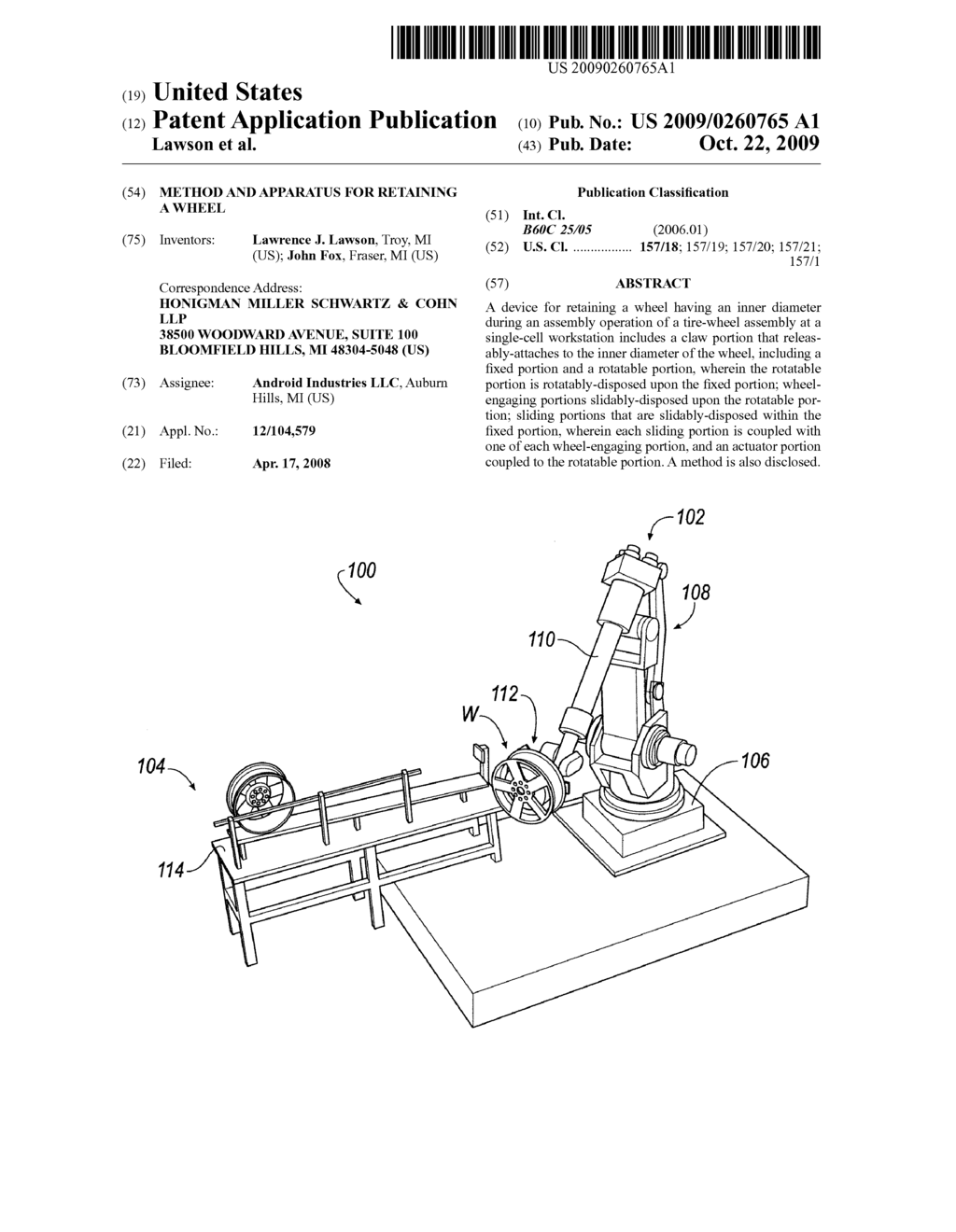 Method and Apparatus for Retaining a Wheel - diagram, schematic, and image 01