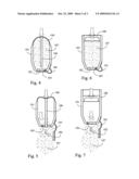 Press-open type storage device with prestressed to open closure diagram and image