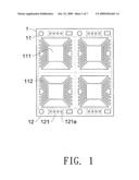 Chip mounting device and chip package array diagram and image