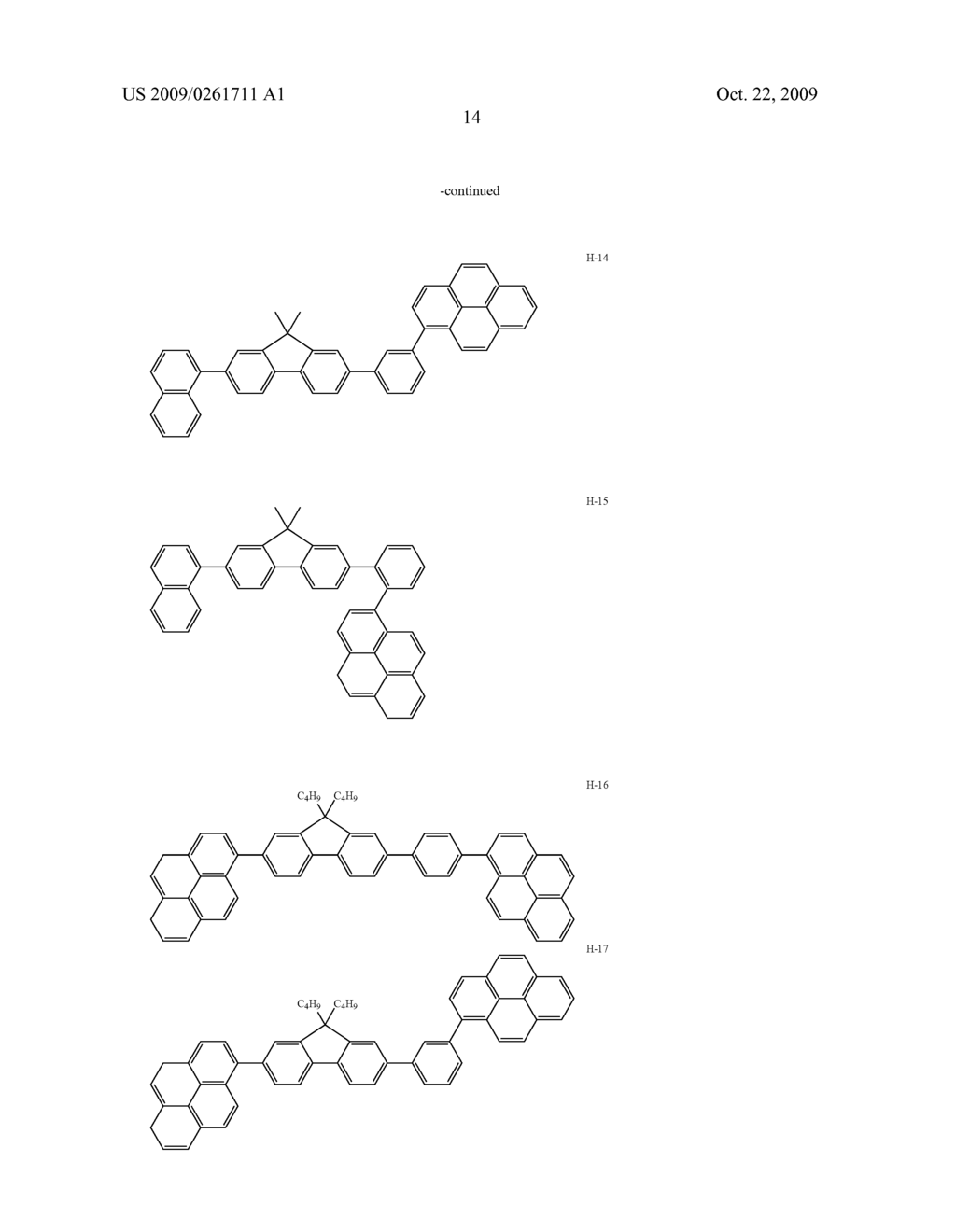 ASYMMETRIC FLUORENE DERIVATIVE AND ORGANIC ELECTROLUMINESCENT ELEMENT CONTAINING THE SAME - diagram, schematic, and image 15