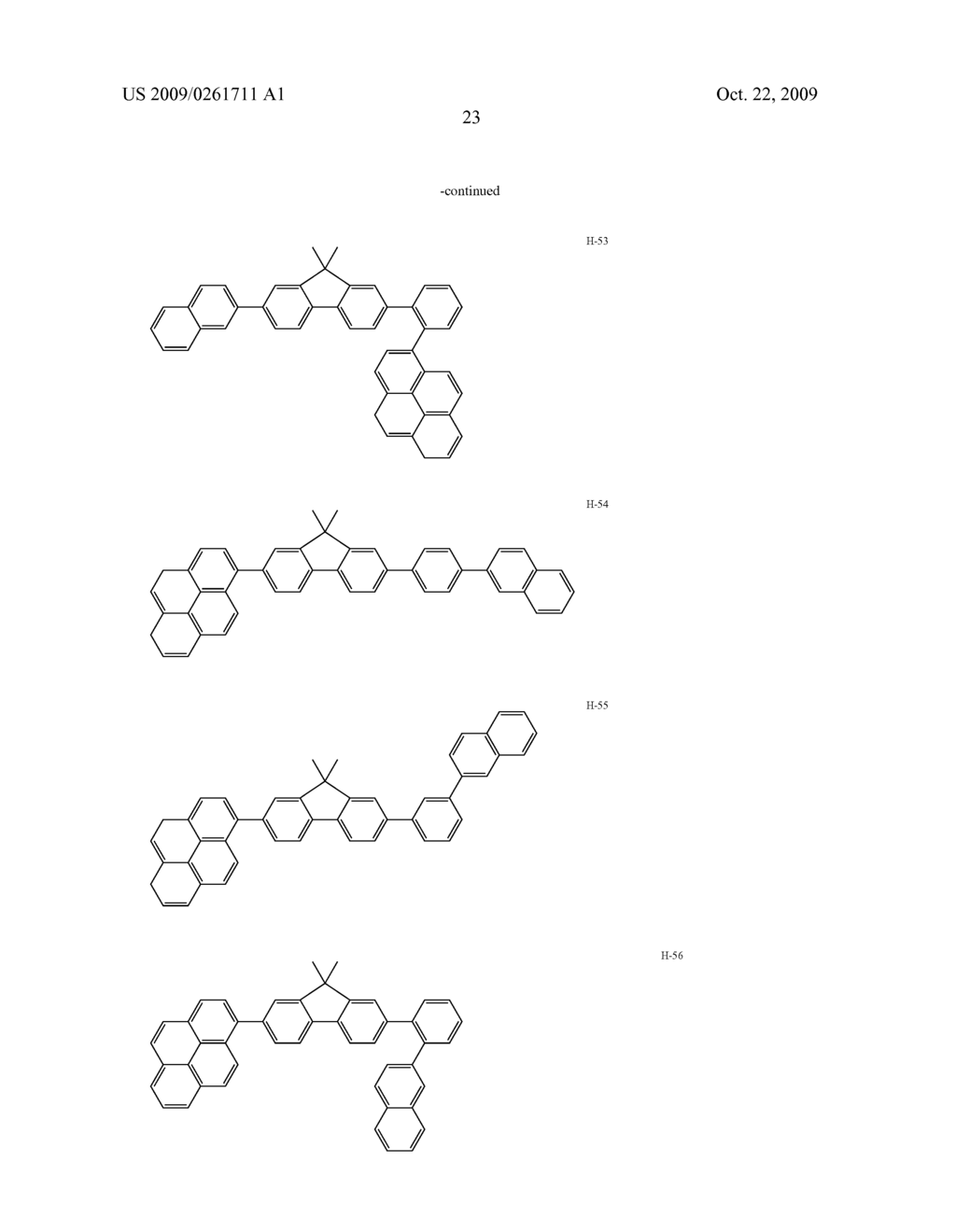 ASYMMETRIC FLUORENE DERIVATIVE AND ORGANIC ELECTROLUMINESCENT ELEMENT CONTAINING THE SAME - diagram, schematic, and image 24