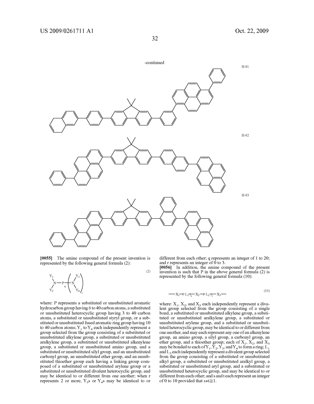 ASYMMETRIC FLUORENE DERIVATIVE AND ORGANIC ELECTROLUMINESCENT ELEMENT CONTAINING THE SAME - diagram, schematic, and image 33