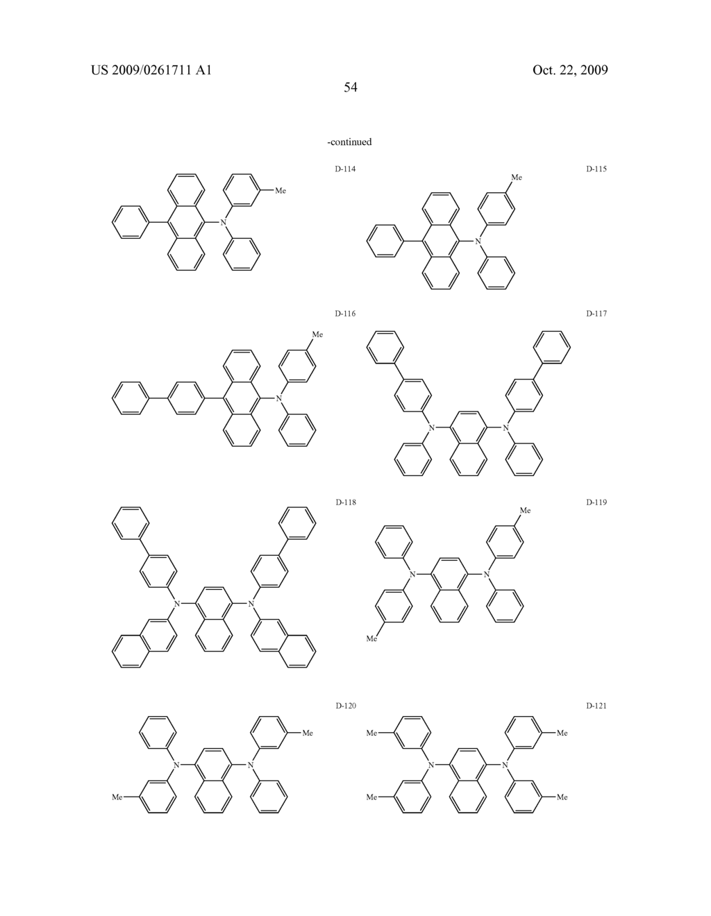 ASYMMETRIC FLUORENE DERIVATIVE AND ORGANIC ELECTROLUMINESCENT ELEMENT CONTAINING THE SAME - diagram, schematic, and image 55