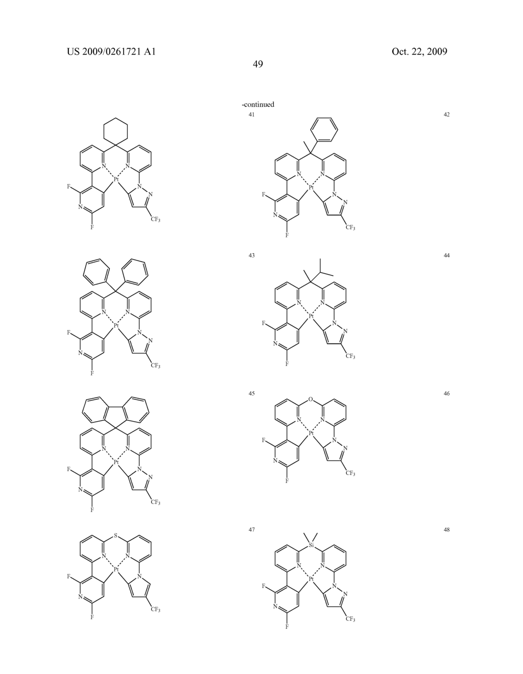 ORGANIC ELECTROLUMINESCENCE DEVICE, NOVEL PLATINUM COMPLEX COMPOUND AND NOVEL COMPOUND CAPABLE OF BEING A LIGAND THEREOF - diagram, schematic, and image 50