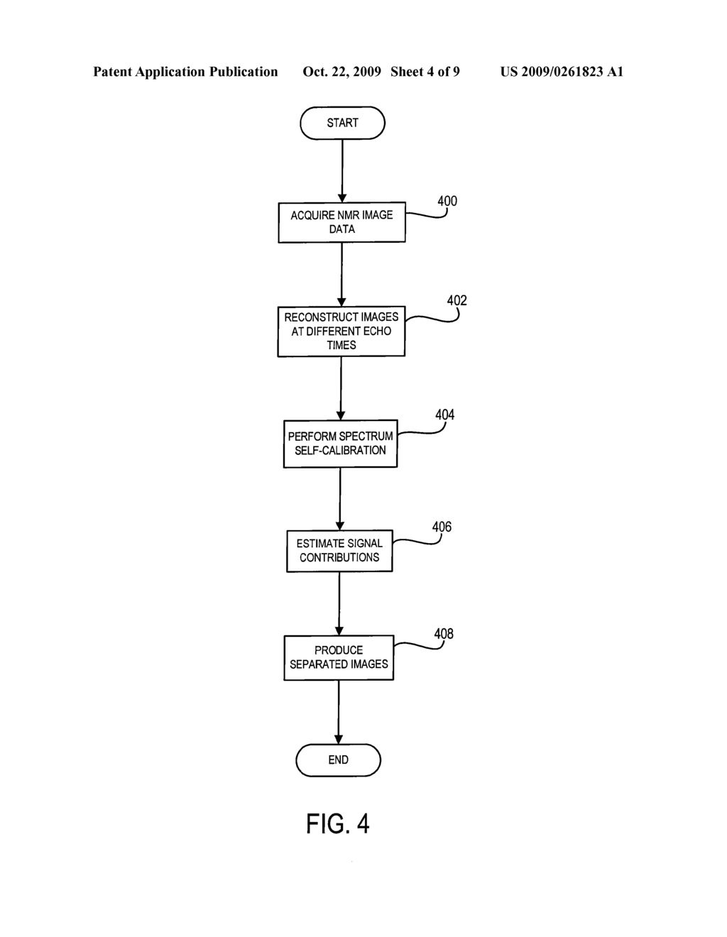 METHOD FOR WATER-FAT SEPARATION AND T2* ESTIMATION IN AN MRI SYSTEM EMPLOYING MULTIPLE FAT SPECTRAL PEAKS AND FAT SPECTRUM SELF-CALIBRATION - diagram, schematic, and image 05