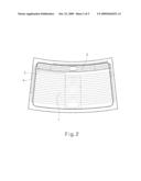 GLASS ANTENNA FOR CAR diagram and image