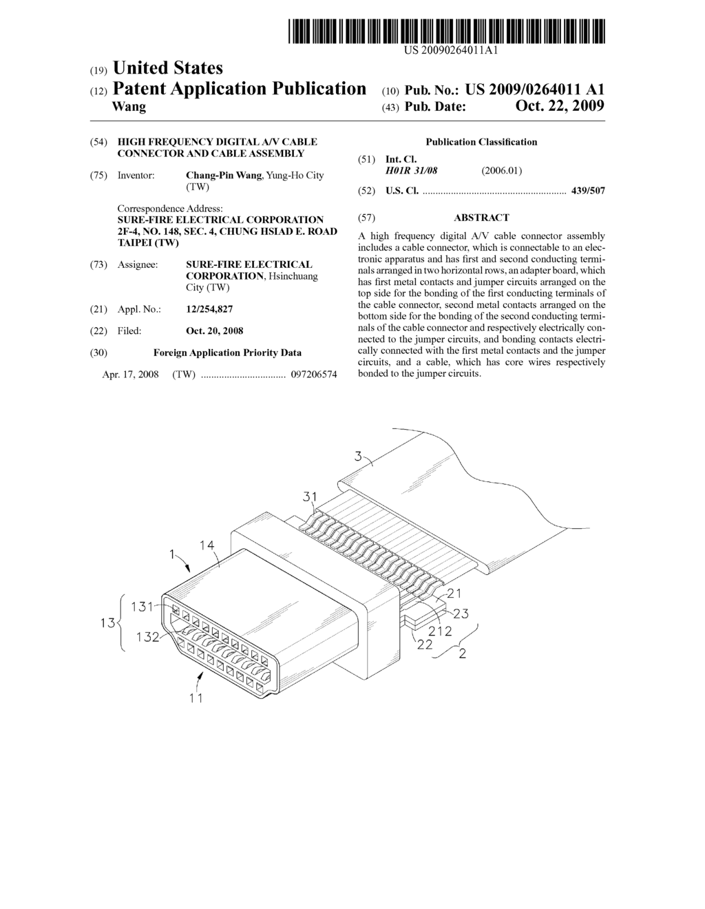 HIGH FREQUENCY DIGITAL A/V CABLE CONNECTOR AND CABLE ASSEMBLY - diagram, schematic, and image 01