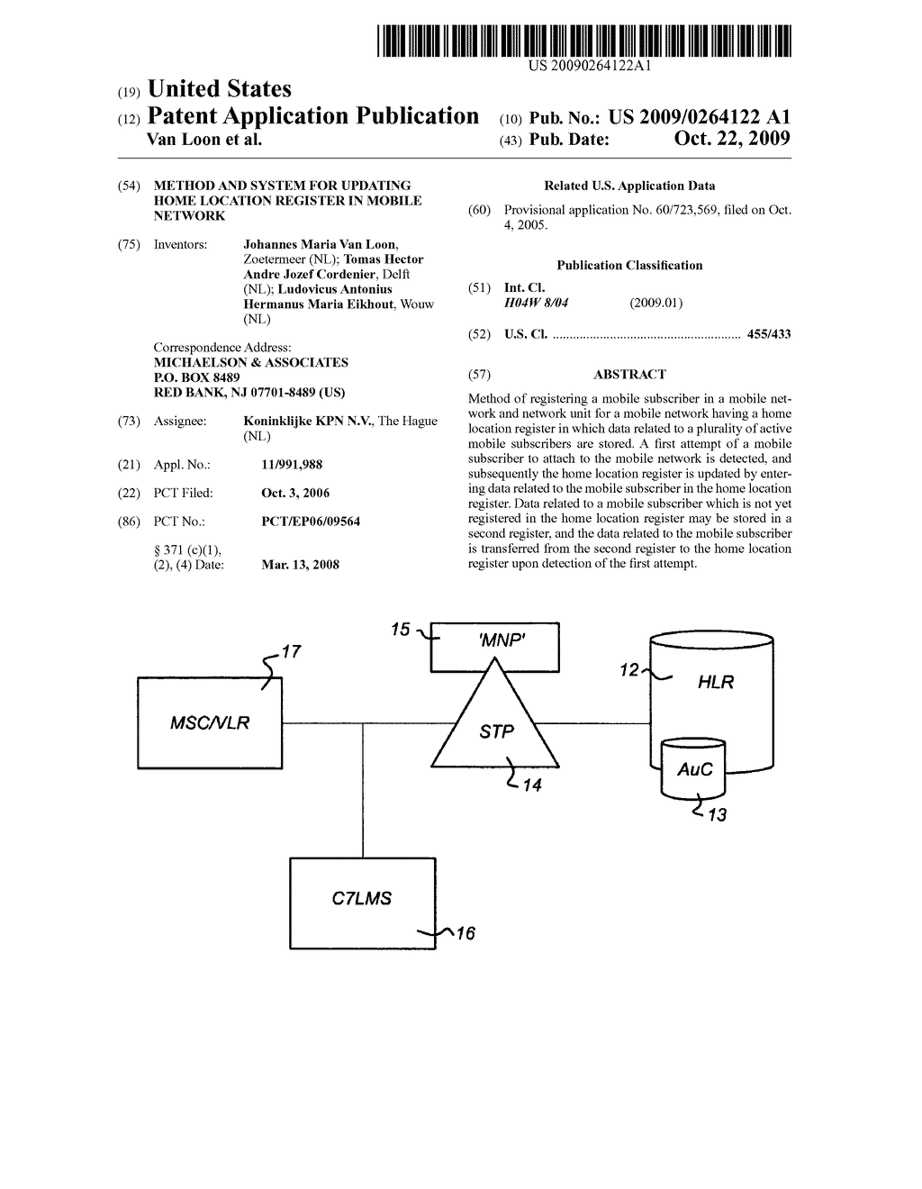 Method and System for Updating Home Location Register in Mobile Network - diagram, schematic, and image 01