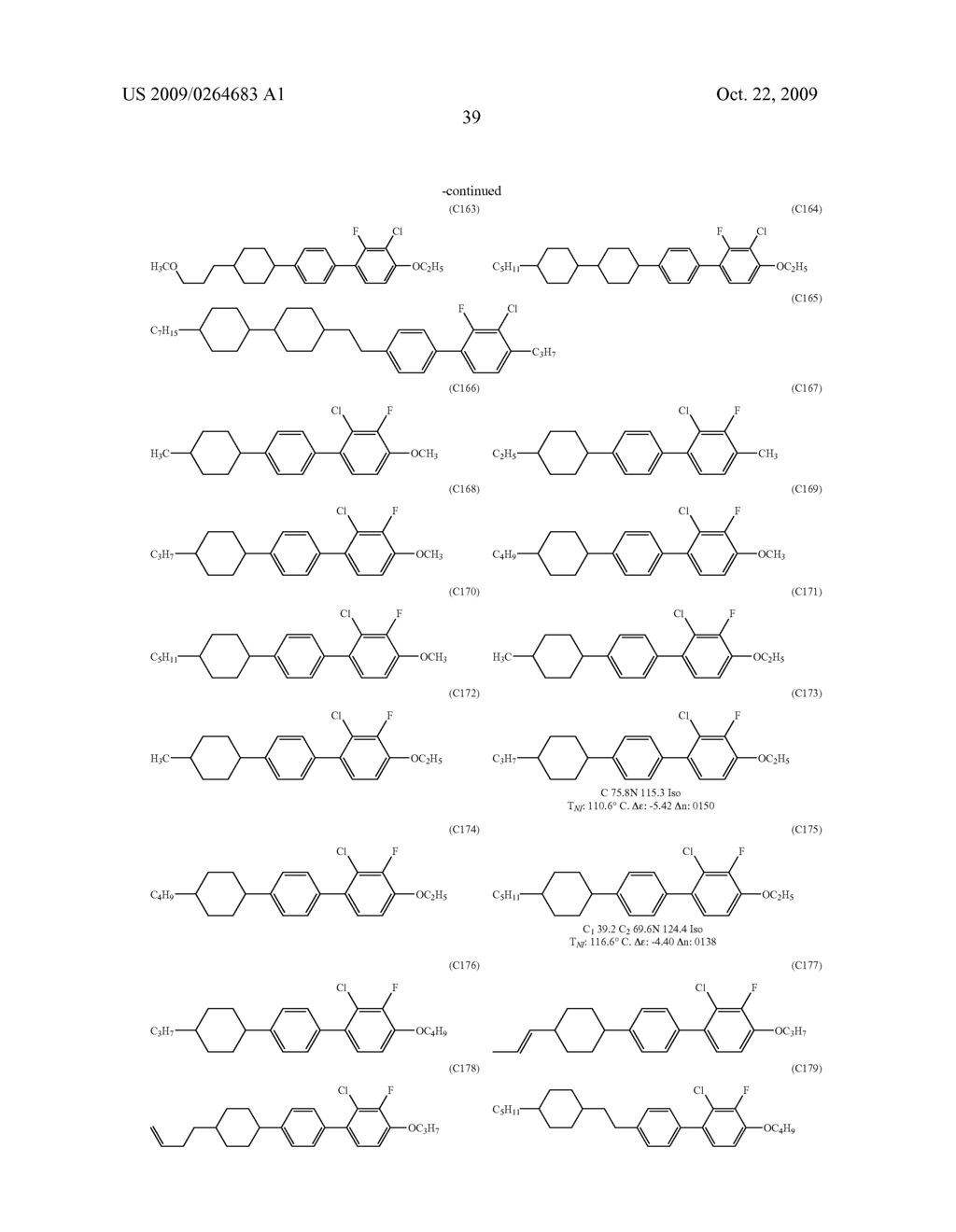 CHLOROFLUOROBENZENE LIQUID CRYSTAL COMPOUND, LIQUID CRYSTAL COMPOSITION, AND LIQUID CRYSTAL DISPLAY DEVICE - diagram, schematic, and image 40