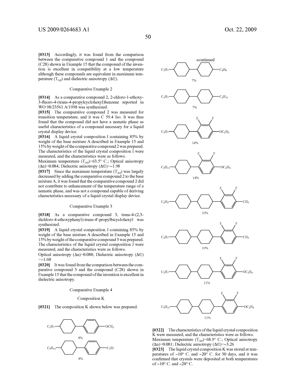 CHLOROFLUOROBENZENE LIQUID CRYSTAL COMPOUND, LIQUID CRYSTAL COMPOSITION, AND LIQUID CRYSTAL DISPLAY DEVICE - diagram, schematic, and image 51