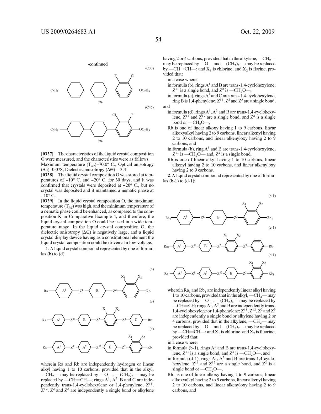 CHLOROFLUOROBENZENE LIQUID CRYSTAL COMPOUND, LIQUID CRYSTAL COMPOSITION, AND LIQUID CRYSTAL DISPLAY DEVICE - diagram, schematic, and image 55