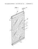 End cap for a corrugated hurricane shutter within an H-header diagram and image