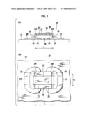 MOUNTING STRUCTURE OF ELECTRONIC DEVICE, AND PNEUMATIC TIRE ONTO WHICH ELECTRONIC DEVICE IS MOUNTED BY SUCH MOUNTING STRUCTURE diagram and image