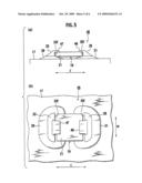 MOUNTING STRUCTURE OF ELECTRONIC DEVICE, AND PNEUMATIC TIRE ONTO WHICH ELECTRONIC DEVICE IS MOUNTED BY SUCH MOUNTING STRUCTURE diagram and image