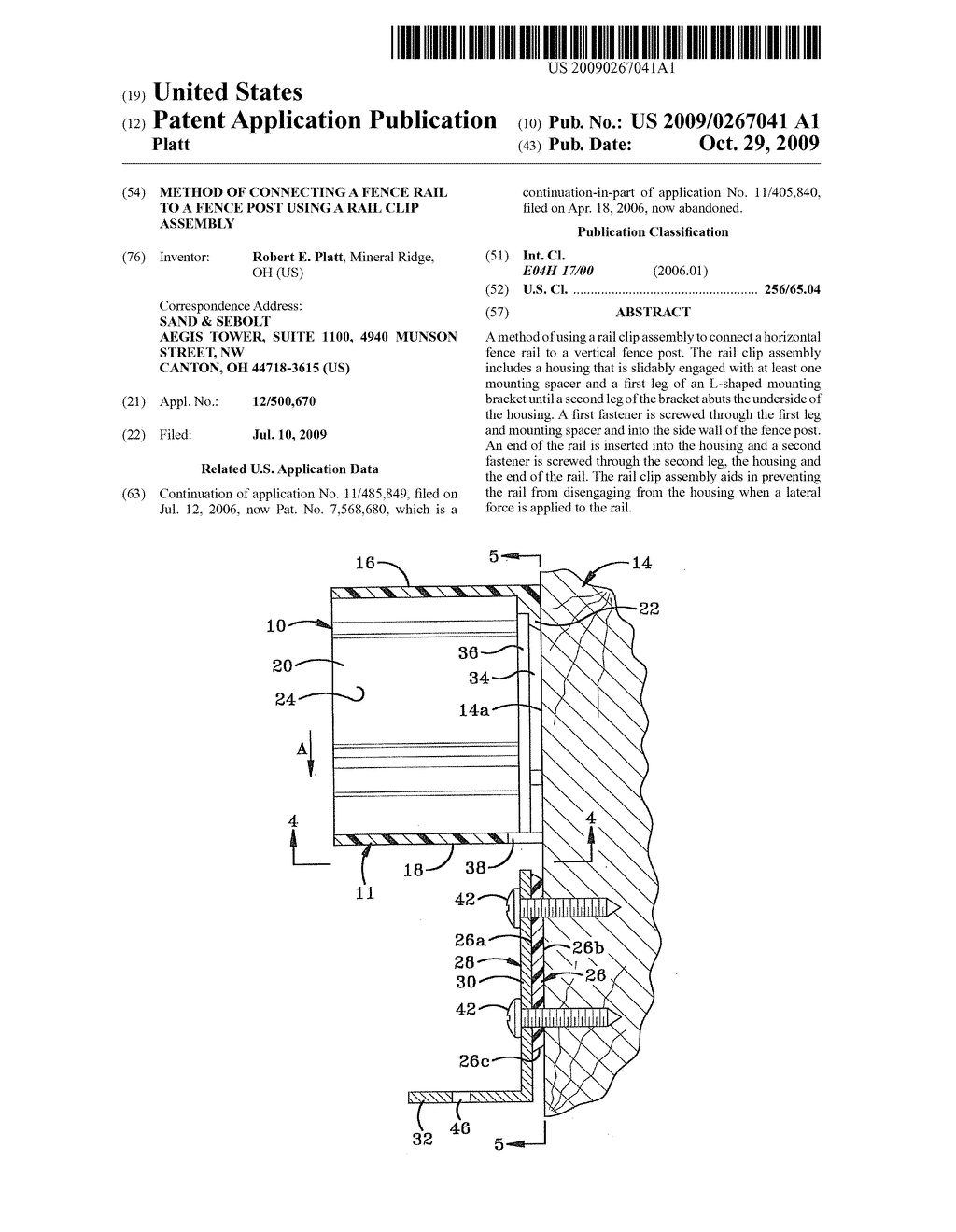 METHOD OF CONNECTING A FENCE RAIL TO A FENCE POST USING A RAIL CLIP ASSEMBLY - diagram, schematic, and image 01