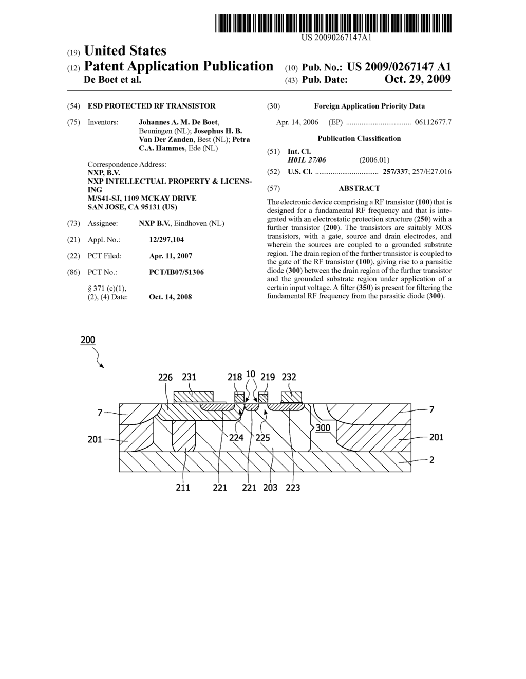 ESD PROTECTED RF TRANSISTOR - diagram, schematic, and image 01