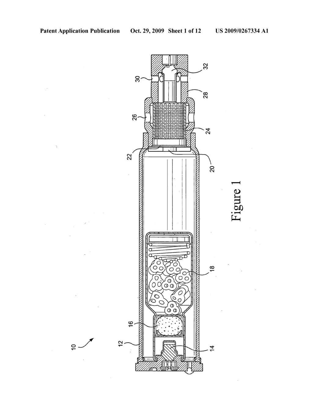 Airbag inflator with adaptive valve - diagram, schematic, and image 02