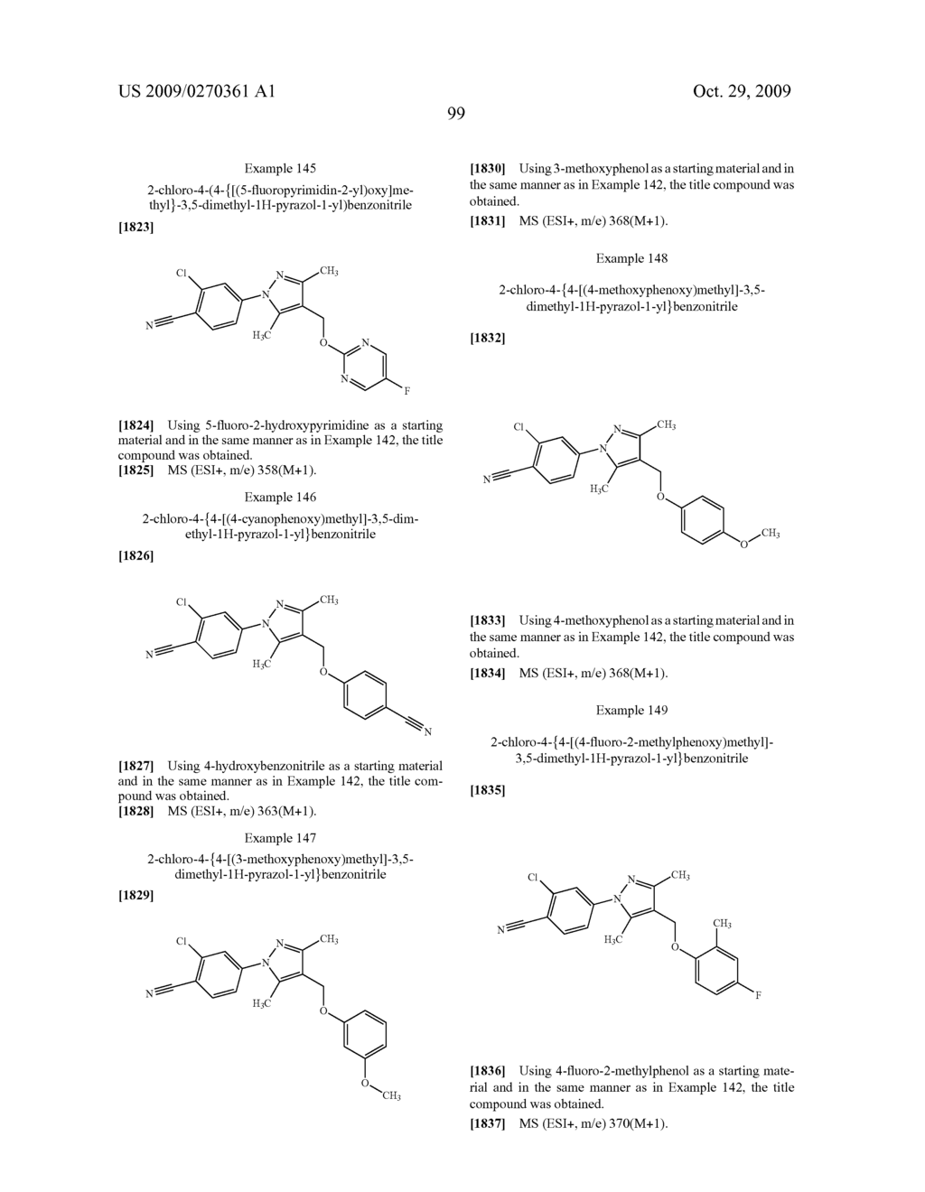 Substituted pyrazole derivatives and use thereof - diagram, schematic, and image 100