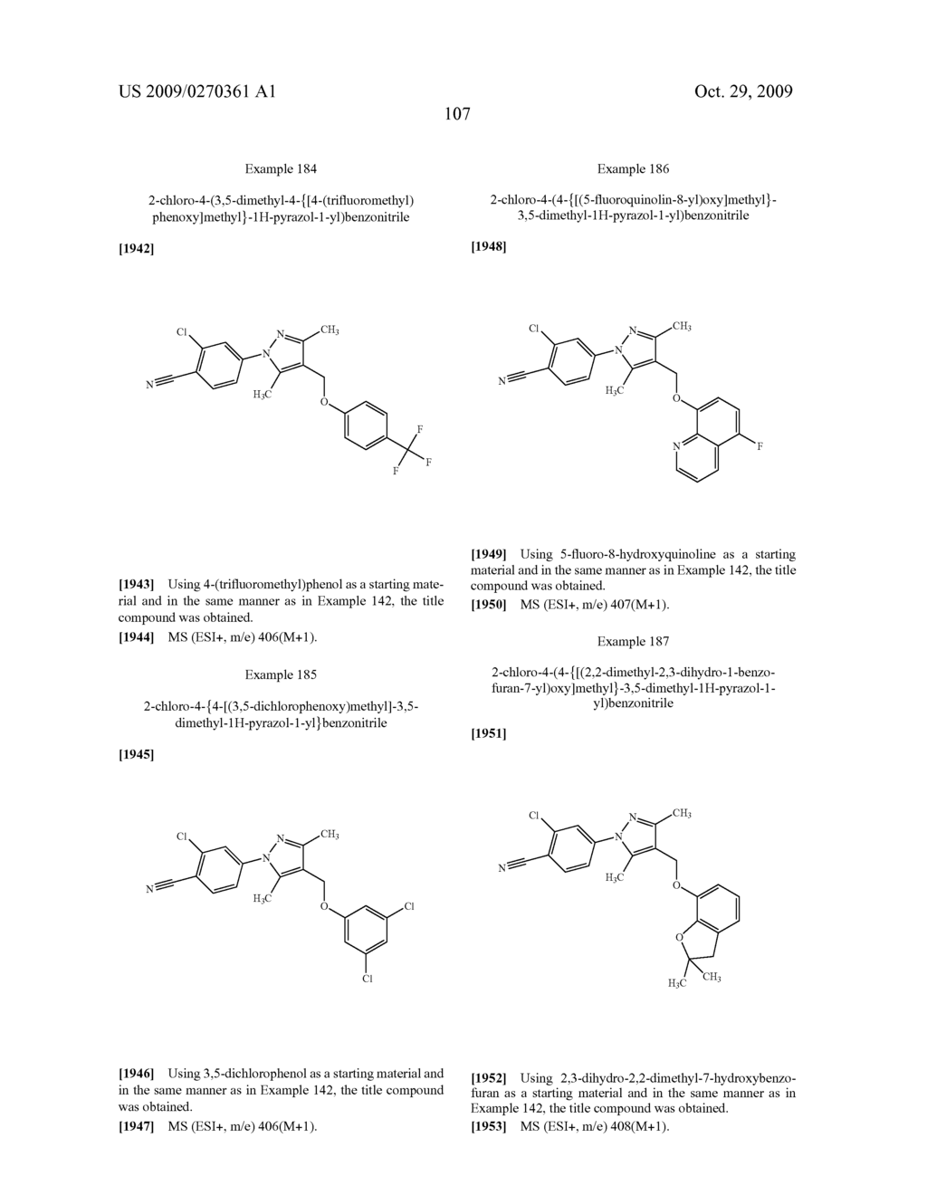 Substituted pyrazole derivatives and use thereof - diagram, schematic, and image 108