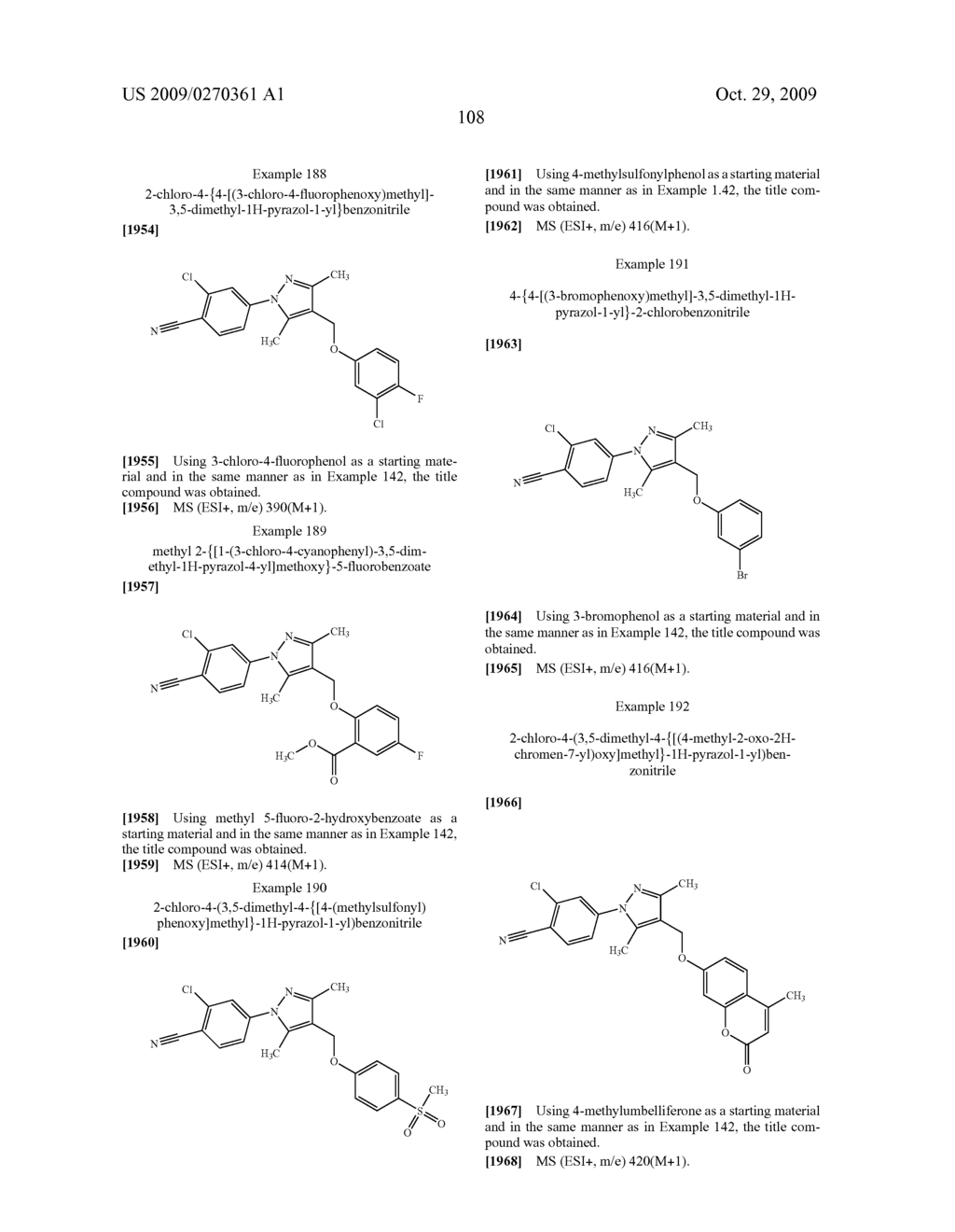 Substituted pyrazole derivatives and use thereof - diagram, schematic, and image 109