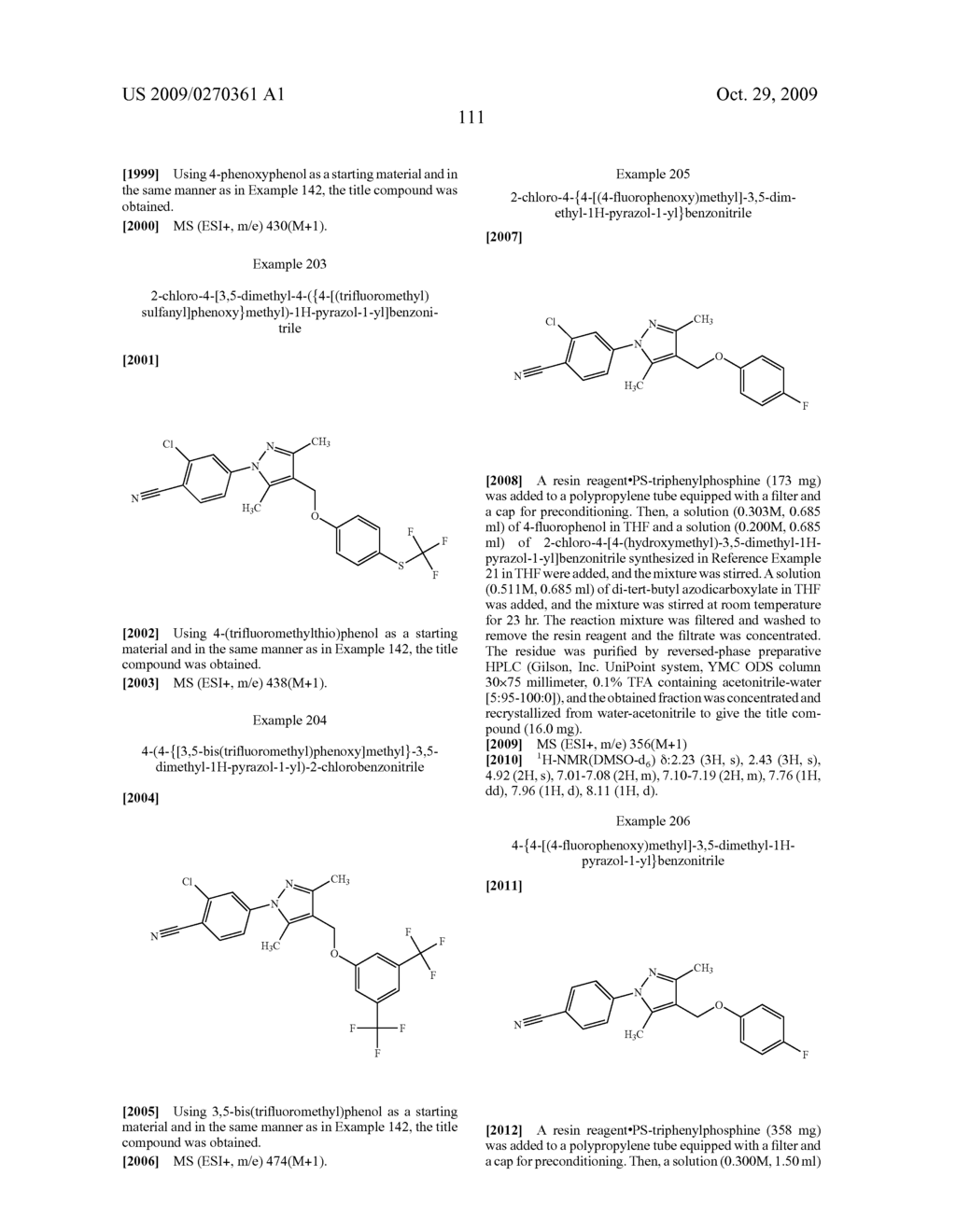 Substituted pyrazole derivatives and use thereof - diagram, schematic, and image 112