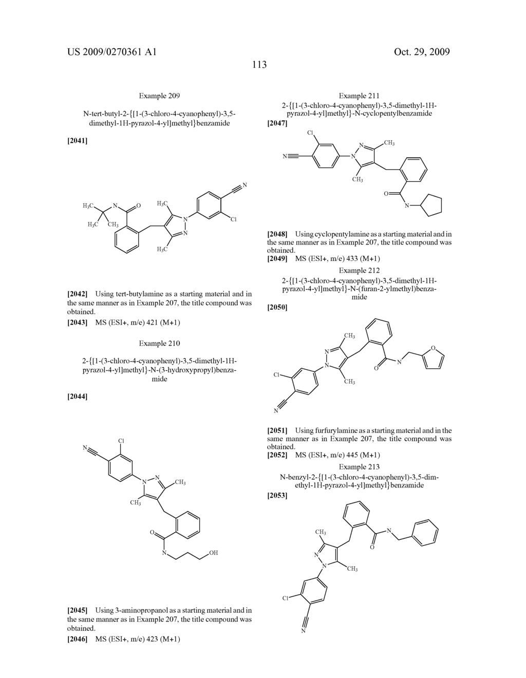 Substituted pyrazole derivatives and use thereof - diagram, schematic, and image 114