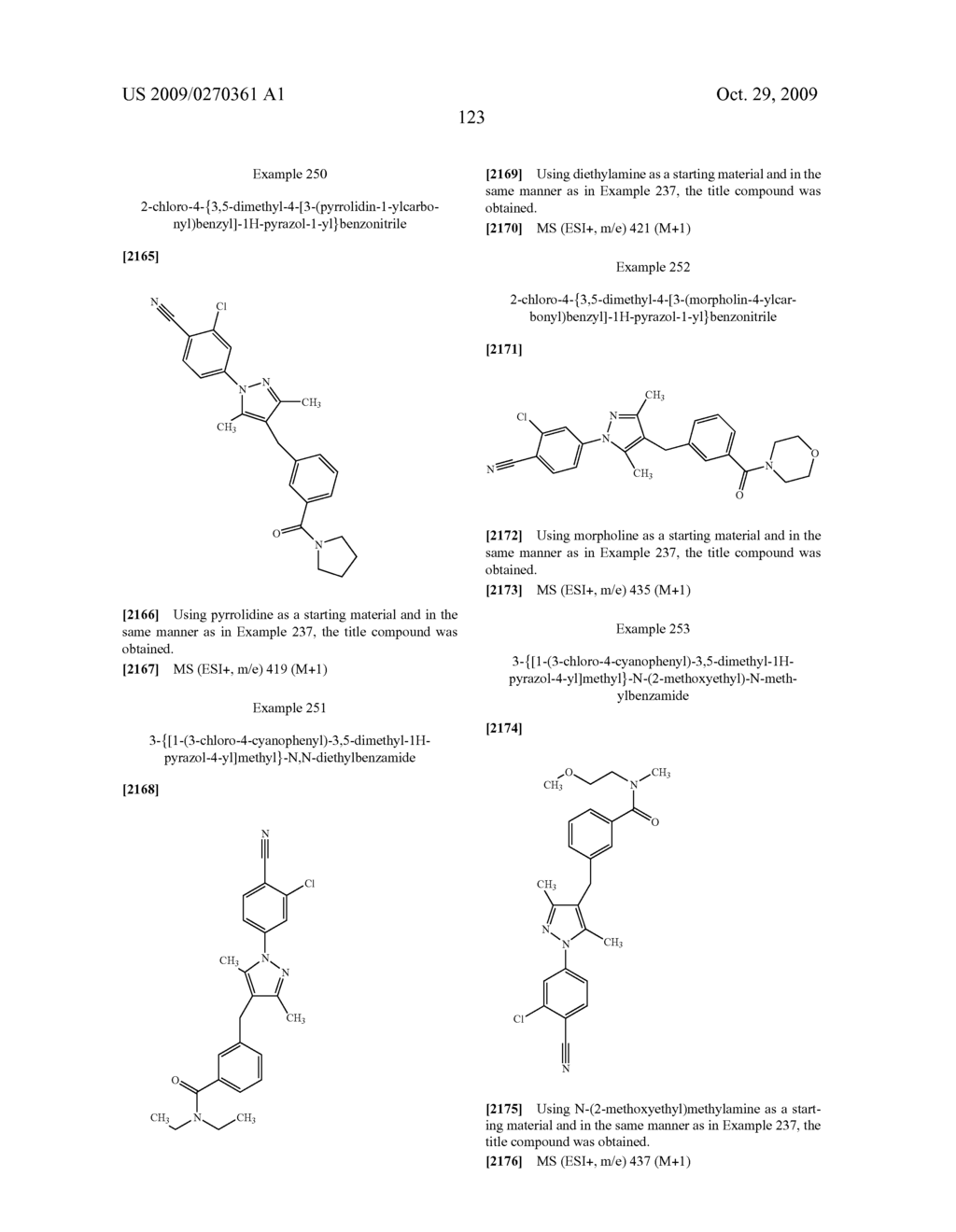 Substituted pyrazole derivatives and use thereof - diagram, schematic, and image 124