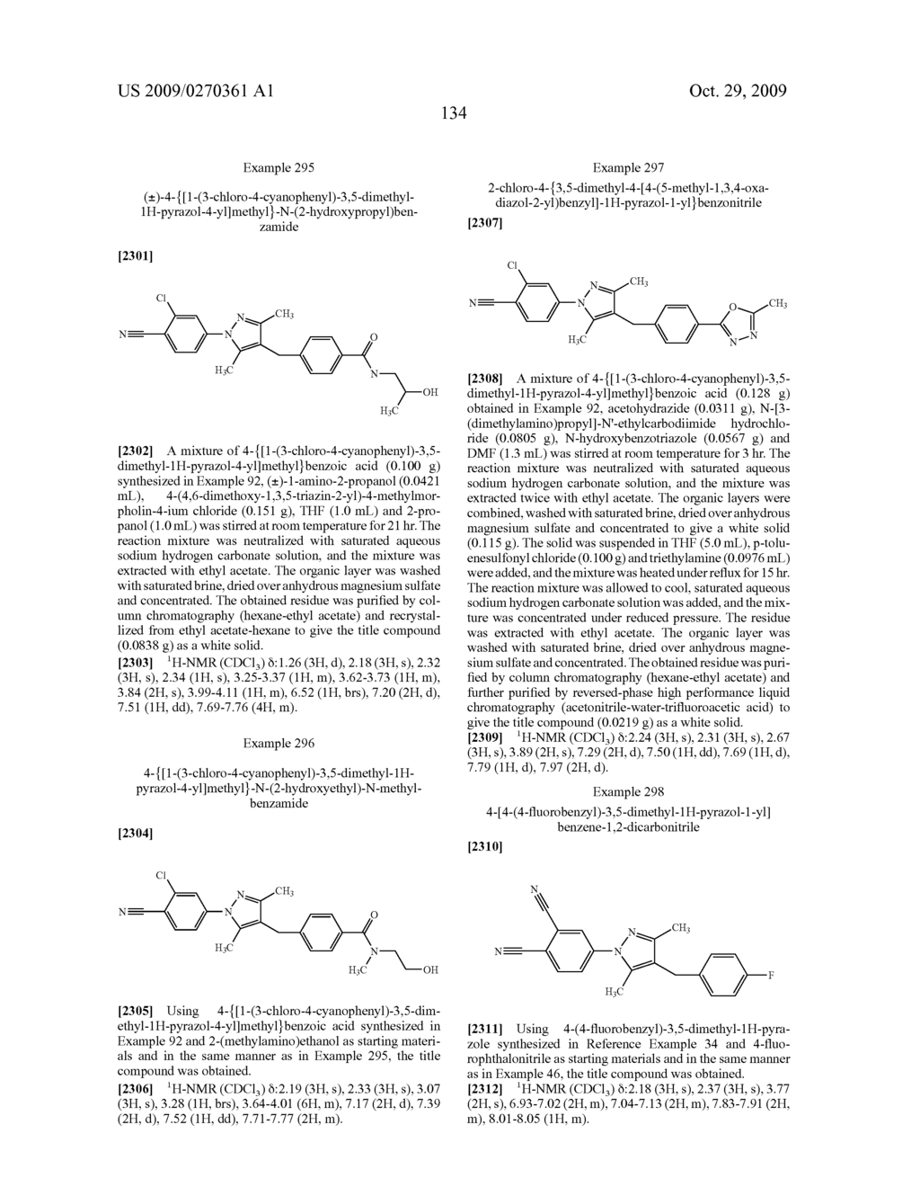 Substituted pyrazole derivatives and use thereof - diagram, schematic, and image 135