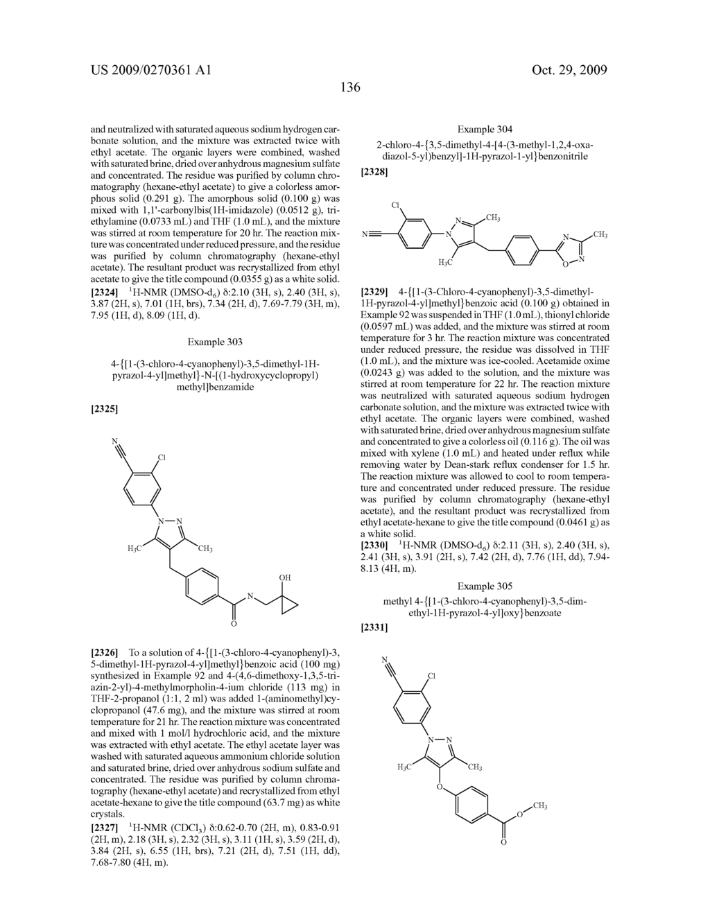 Substituted pyrazole derivatives and use thereof - diagram, schematic, and image 137