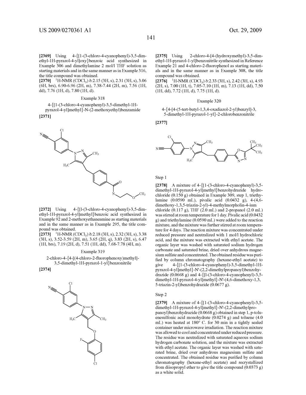 Substituted pyrazole derivatives and use thereof - diagram, schematic, and image 142