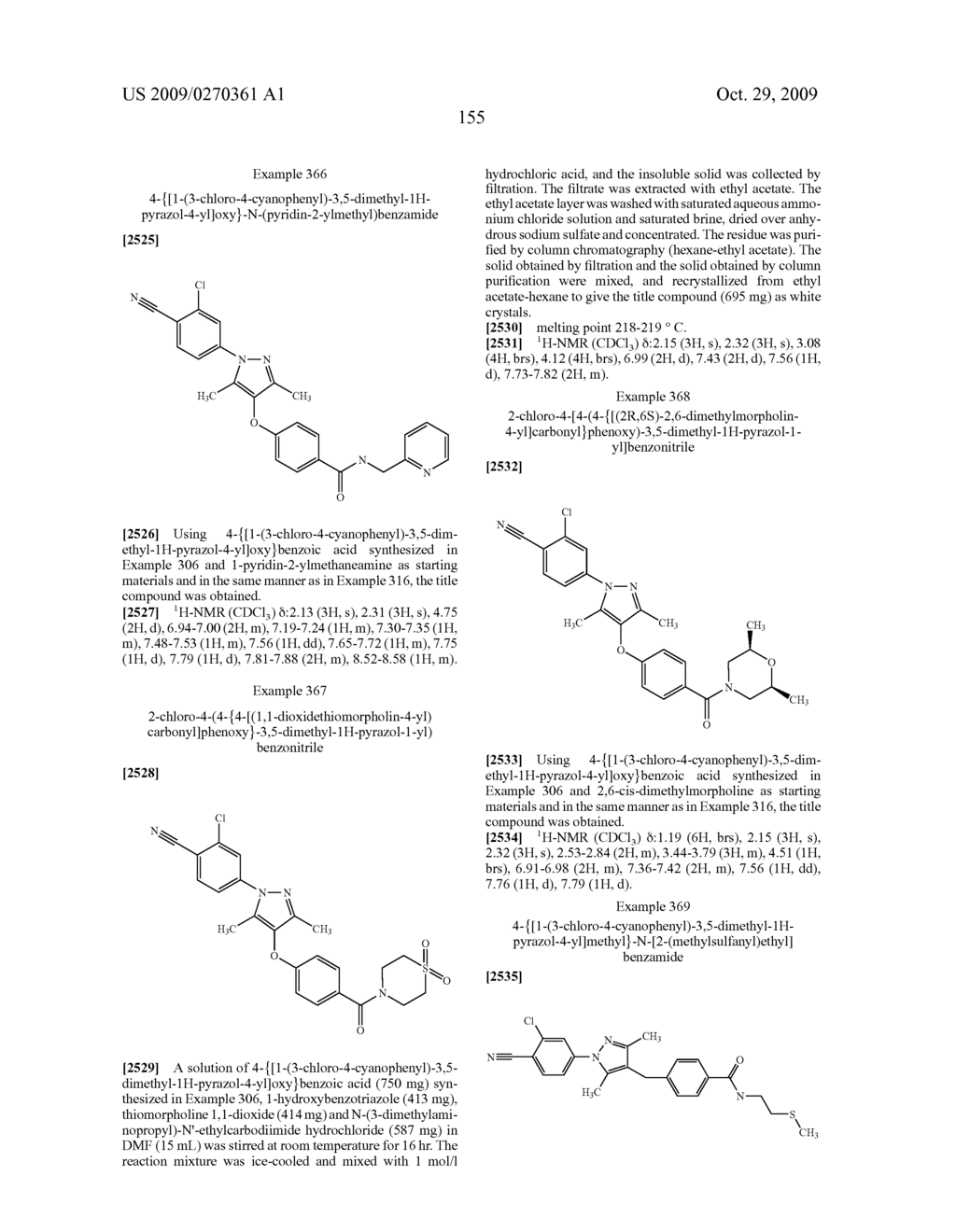Substituted pyrazole derivatives and use thereof - diagram, schematic, and image 156