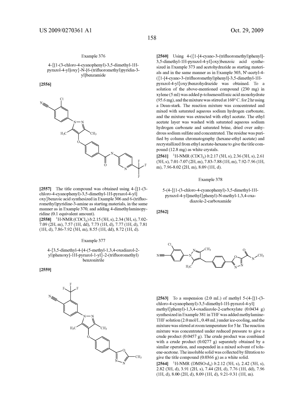 Substituted pyrazole derivatives and use thereof - diagram, schematic, and image 159