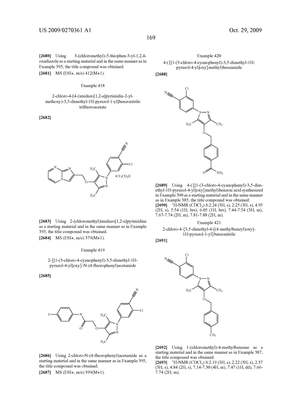 Substituted pyrazole derivatives and use thereof - diagram, schematic, and image 170