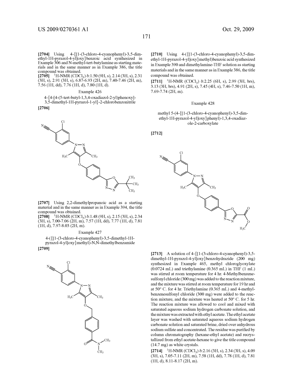 Substituted pyrazole derivatives and use thereof - diagram, schematic, and image 172