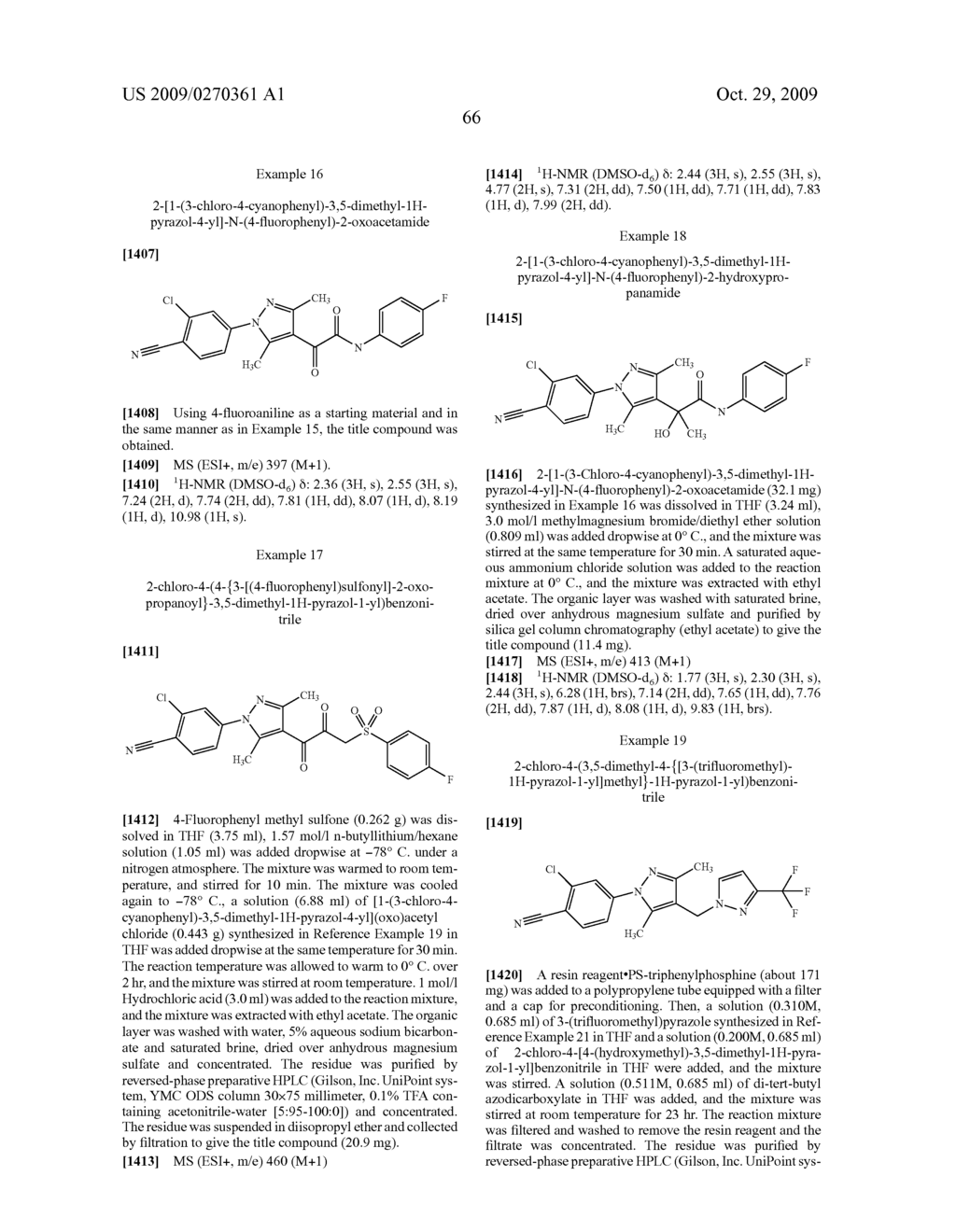 Substituted pyrazole derivatives and use thereof - diagram, schematic, and image 67