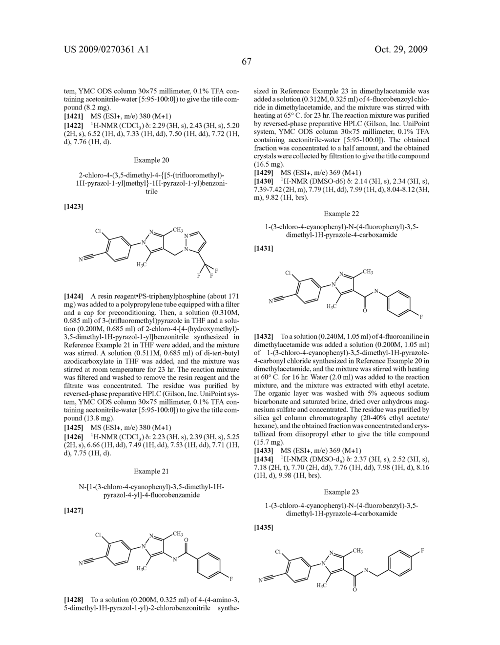 Substituted pyrazole derivatives and use thereof - diagram, schematic, and image 68