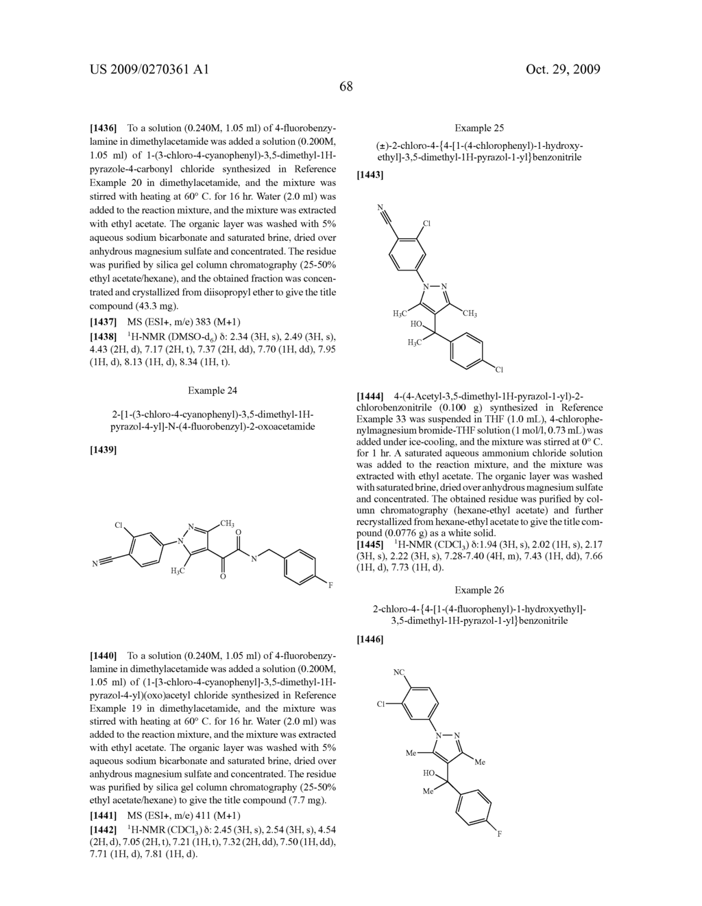 Substituted pyrazole derivatives and use thereof - diagram, schematic, and image 69