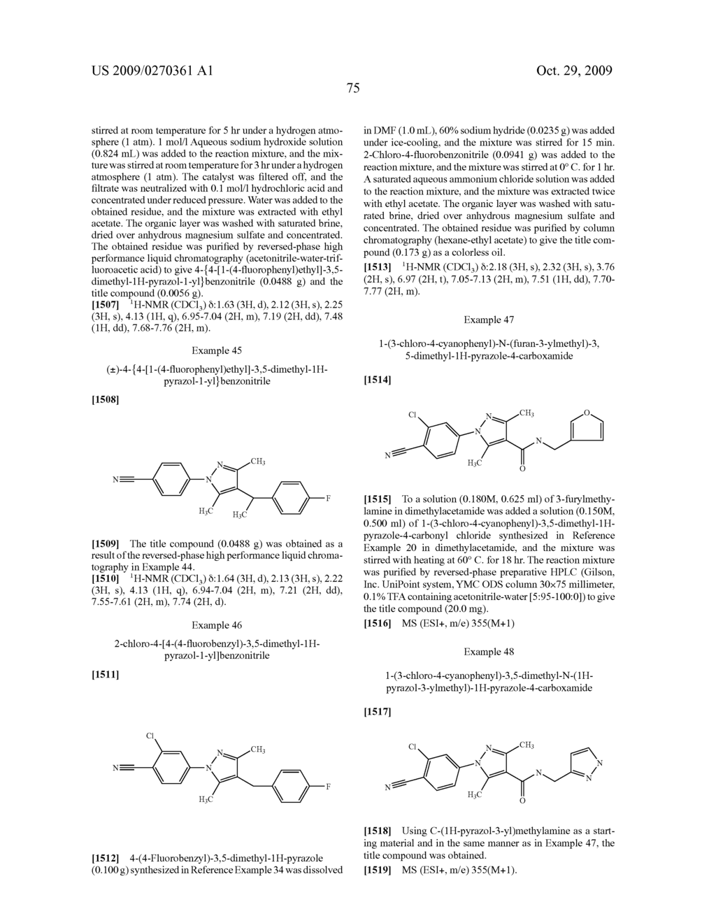 Substituted pyrazole derivatives and use thereof - diagram, schematic, and image 76