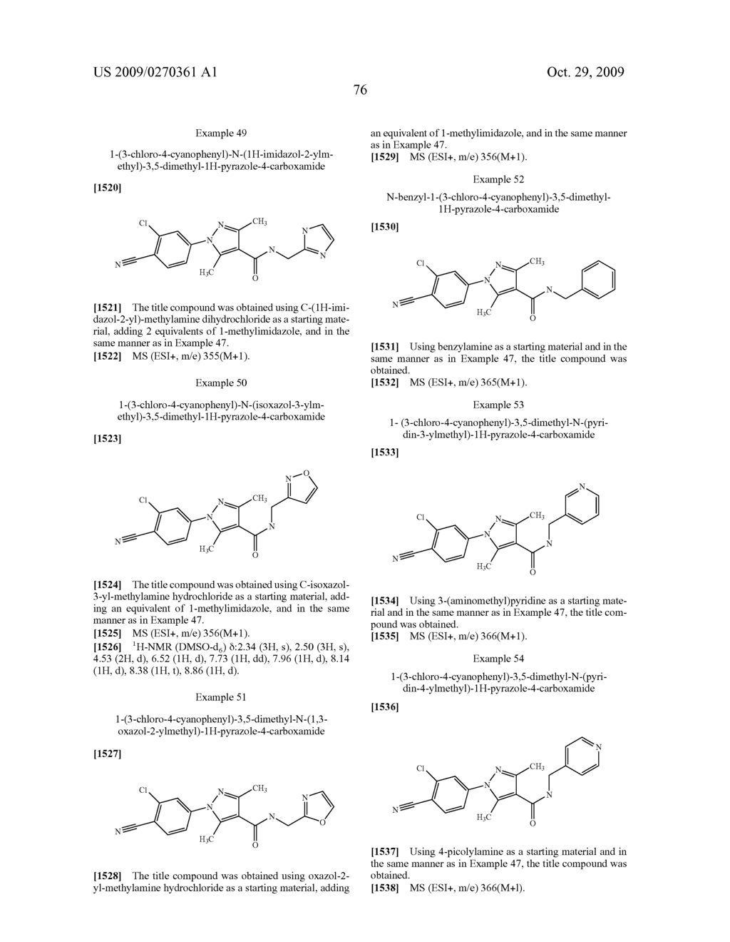 Substituted pyrazole derivatives and use thereof - diagram, schematic, and image 77