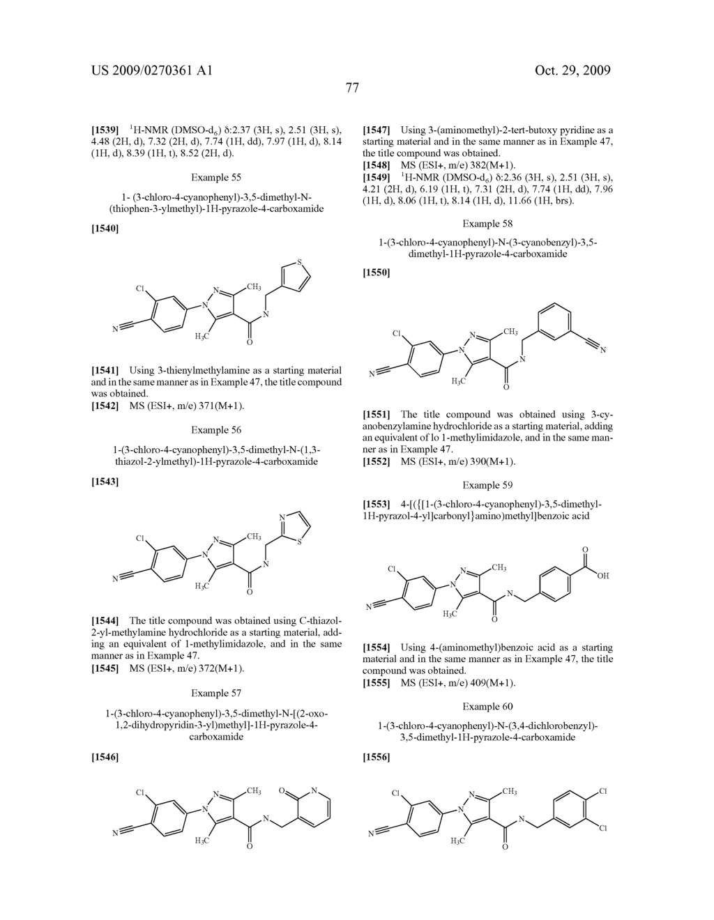 Substituted pyrazole derivatives and use thereof - diagram, schematic, and image 78