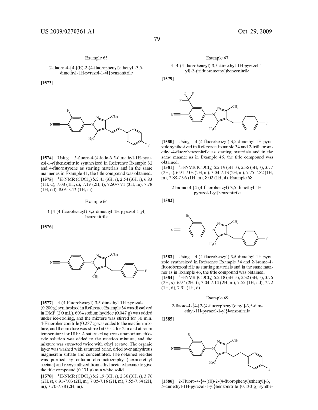 Substituted pyrazole derivatives and use thereof - diagram, schematic, and image 80