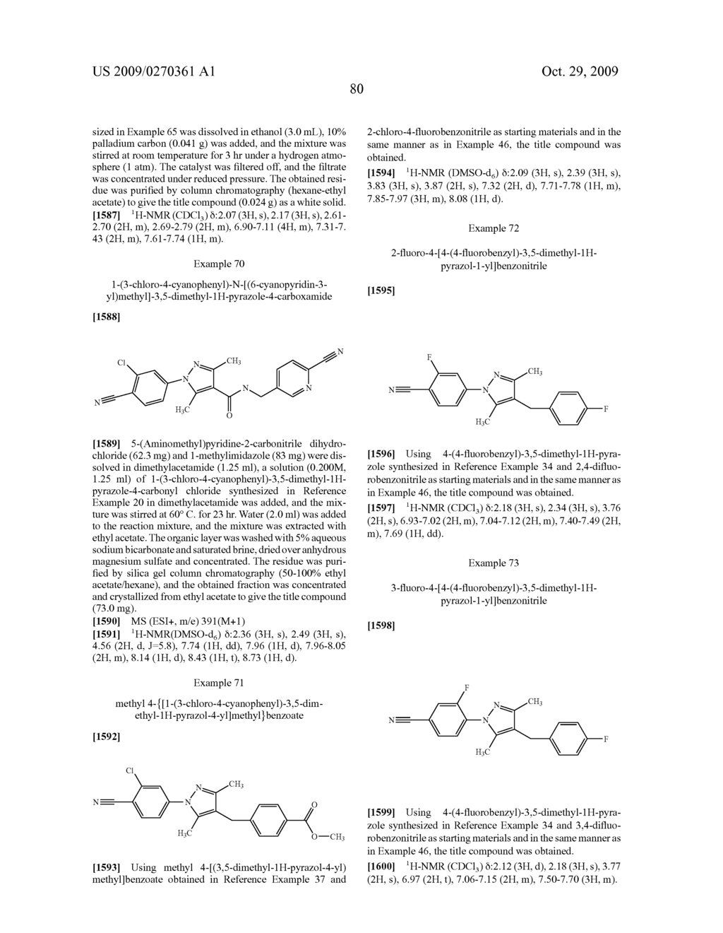 Substituted pyrazole derivatives and use thereof - diagram, schematic, and image 81
