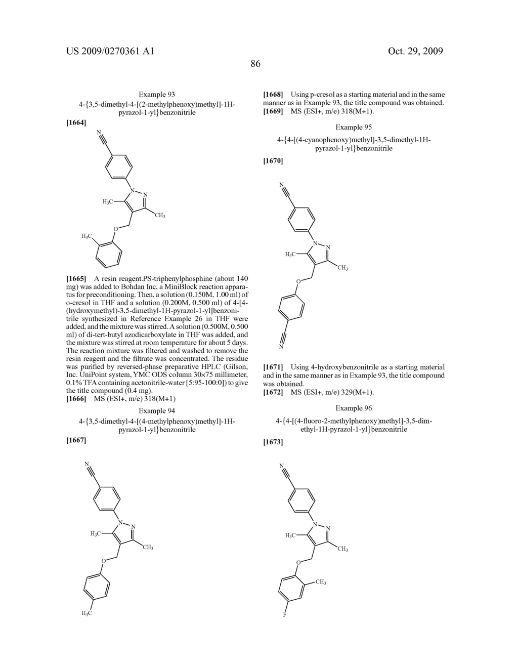 Substituted pyrazole derivatives and use thereof - diagram, schematic, and image 87