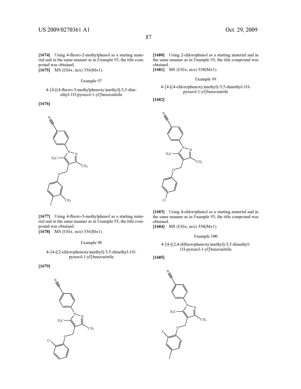 Substituted pyrazole derivatives and use thereof - diagram, schematic, and image 88