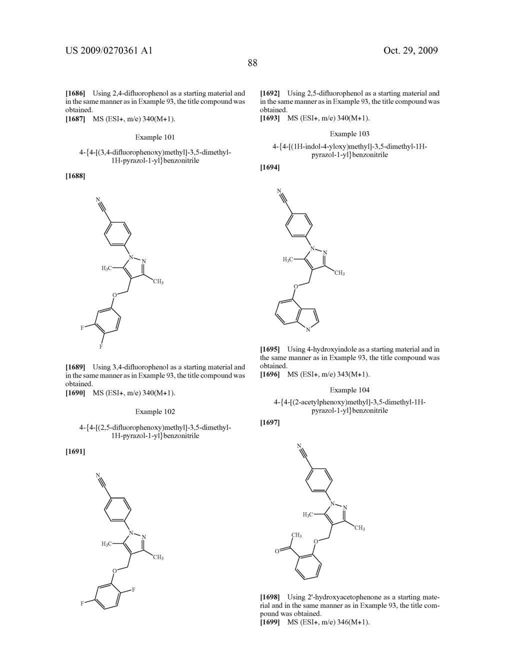 Substituted pyrazole derivatives and use thereof - diagram, schematic, and image 89