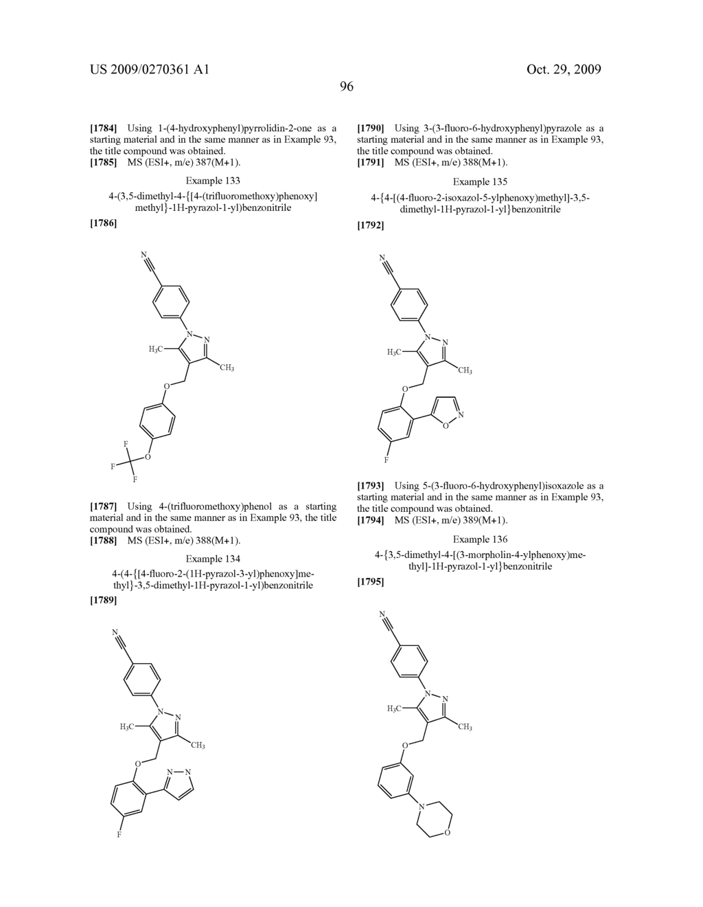 Substituted pyrazole derivatives and use thereof - diagram, schematic, and image 97