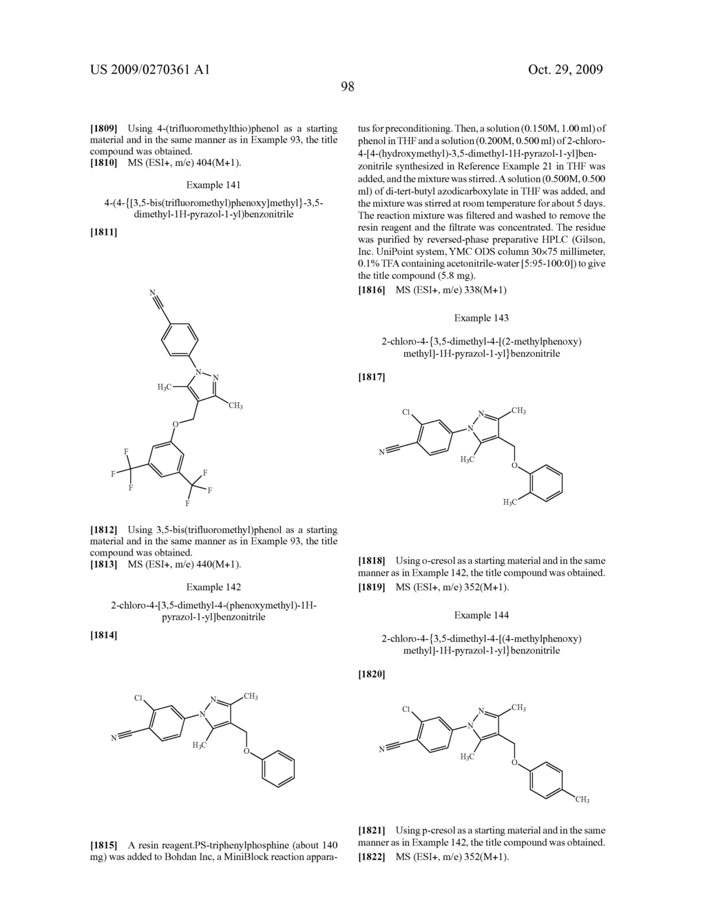 Substituted pyrazole derivatives and use thereof - diagram, schematic, and image 99