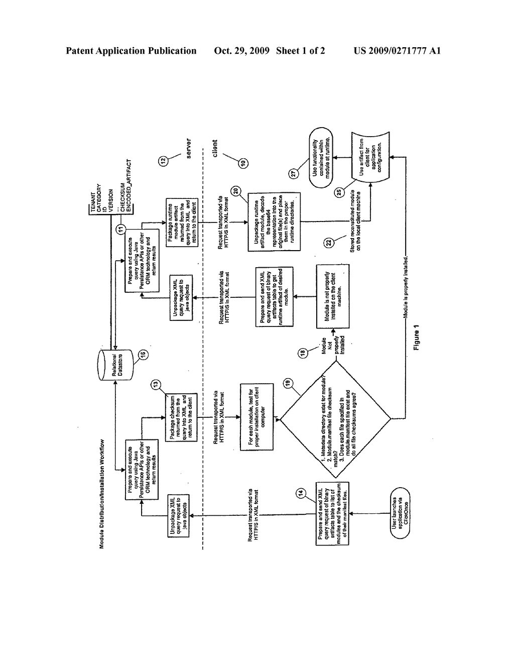 METHOD FOR DISTRIBUTING UPDATE MODULES FOR COMPUTER SOFTWARE OVER A NETWORK - diagram, schematic, and image 02