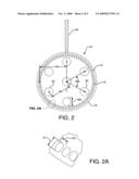 Mounting arrangement for a knot brush diagram and image